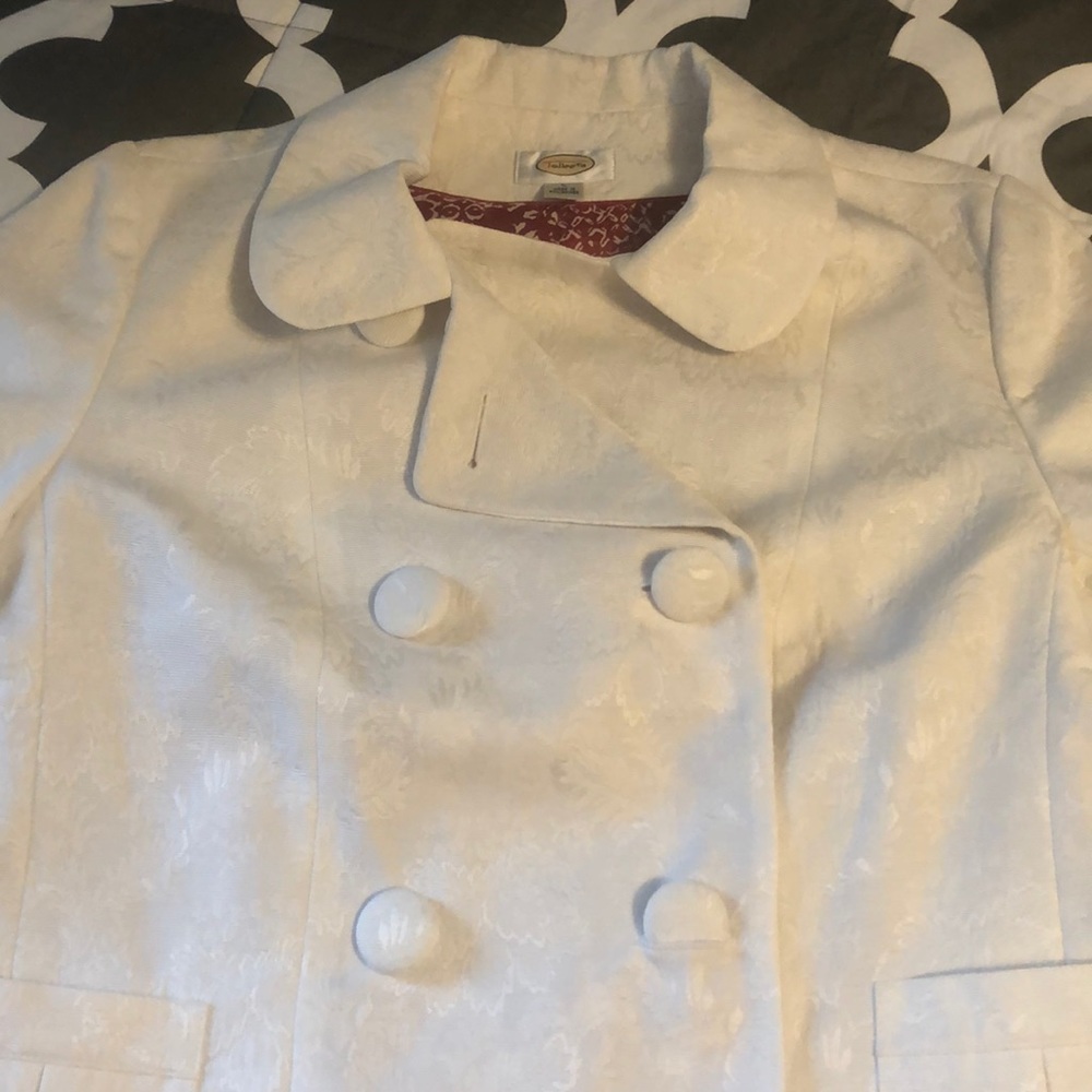 NWOT Talbots pea coat. Cream color fully lined